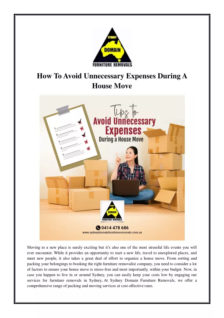 how to avoid unnecessary expenses during a house