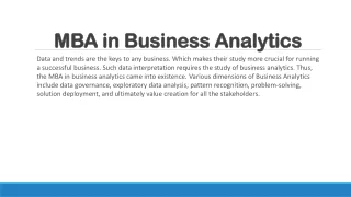 mba in business analytics