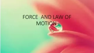 force and law of motion