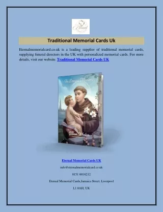 Traditional Memorial Cards Uk  Eternalmemorialcard.co.uk