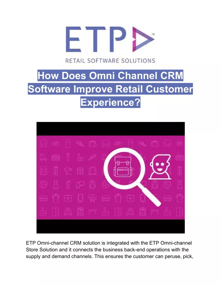 how does omni channel crm software improve retail