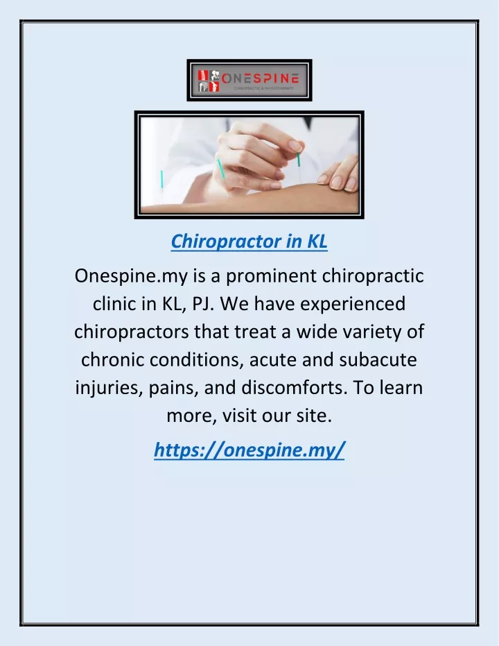 chiropractor in kl