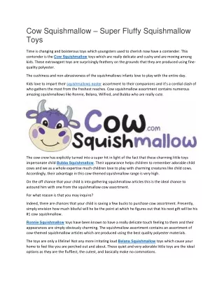 cow squishmallow super fluffy squishmallow toys
