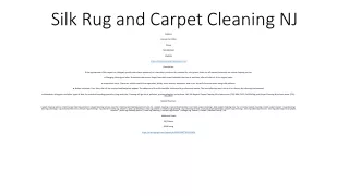 Silk Rug and Carpet Cleaning NJ