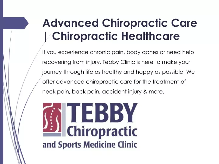 advanced chiropractic care chiropractic healthcare