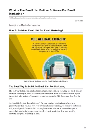what is the email list builder software for email