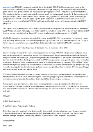 Web Judi Slot on-line Terbaik & Slot Gacor 2022 di Indonesia - NUSA8ET