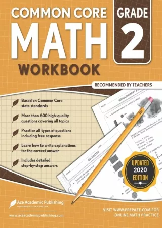 2nd grade Math Workbook CommonCore Math Workbook