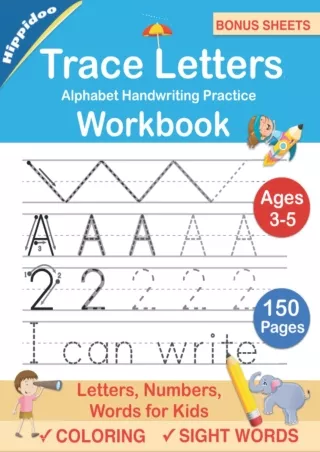 Trace Letters Alphabet Handwriting Practice workbook for kids Preschool