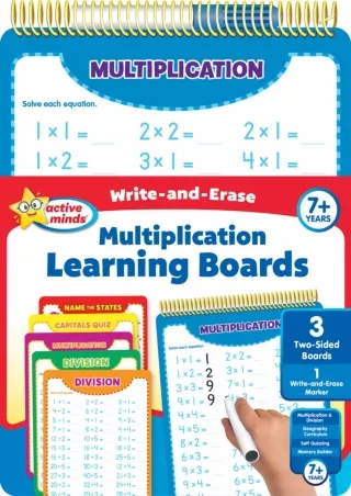 Active Minds  Write and Erase  Wipe Clean Learning Boards Ages 7  Math