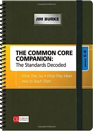 The Common Core Companion The Standards Decoded Grades 6 8 What They Say