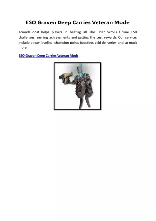 eso graven deep carries veteran mode