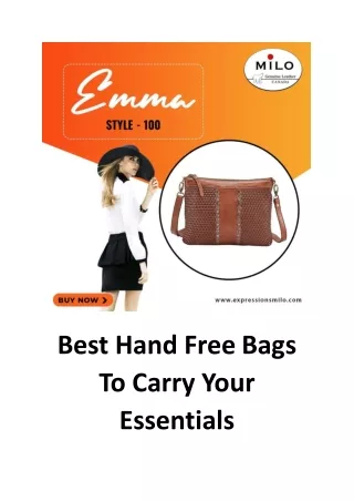 Best Hand Free Bags To Carry Your Essentials