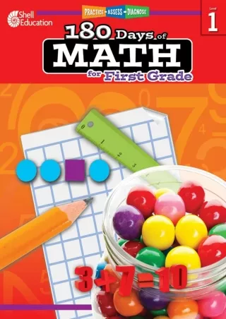 180 Days of Math Grade 1  Daily Math Practice Workbook for Classroom and