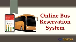 online bus r eservation s ystem