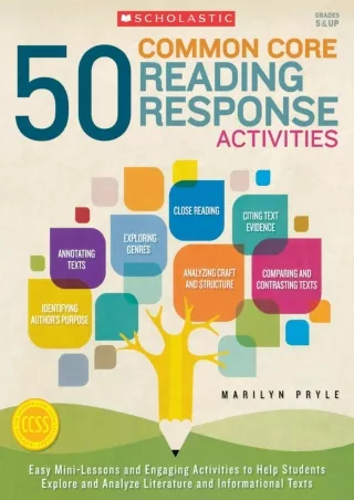50 Common Core Reading Response Activities Easy Mini Lessons and Engaging