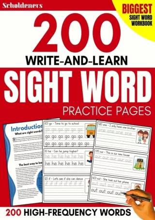 200 Write and Learn Sight Word Practice Pages Learn the Top 200 High
