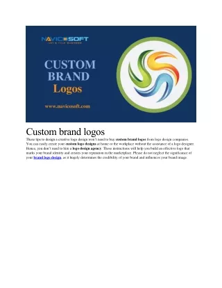 custom brand logos t hese tips to design