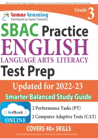 SBAC Test Prep Grade 3 English Language Arts Literacy ELA Common Core