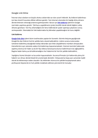 google link silme