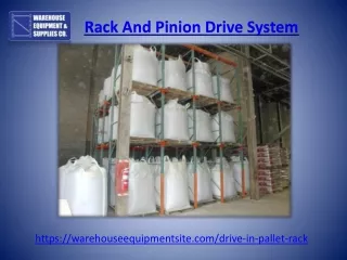 rack and pinion drive system