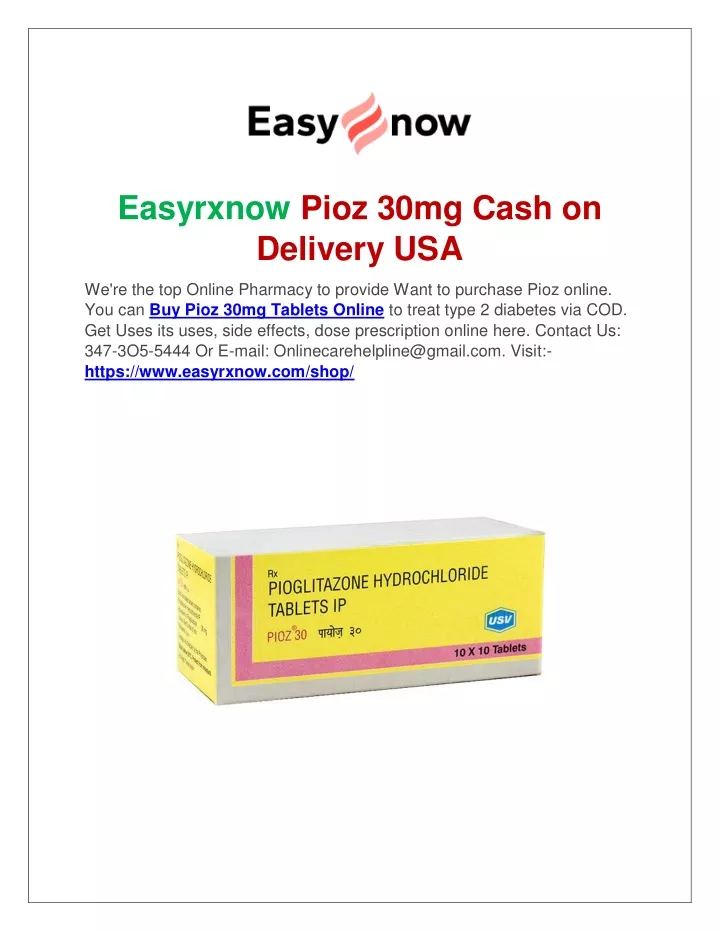 easyrxnow pioz 30mg cash on delivery usa