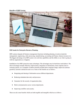 benefits of erp system