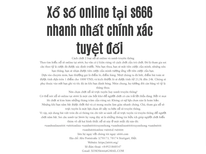 x s online t i s666 nhanh