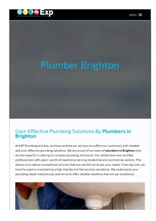 Plumber Brighton