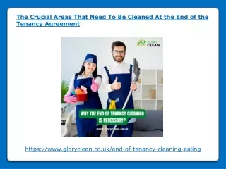 the crucial areas that need to be cleaned