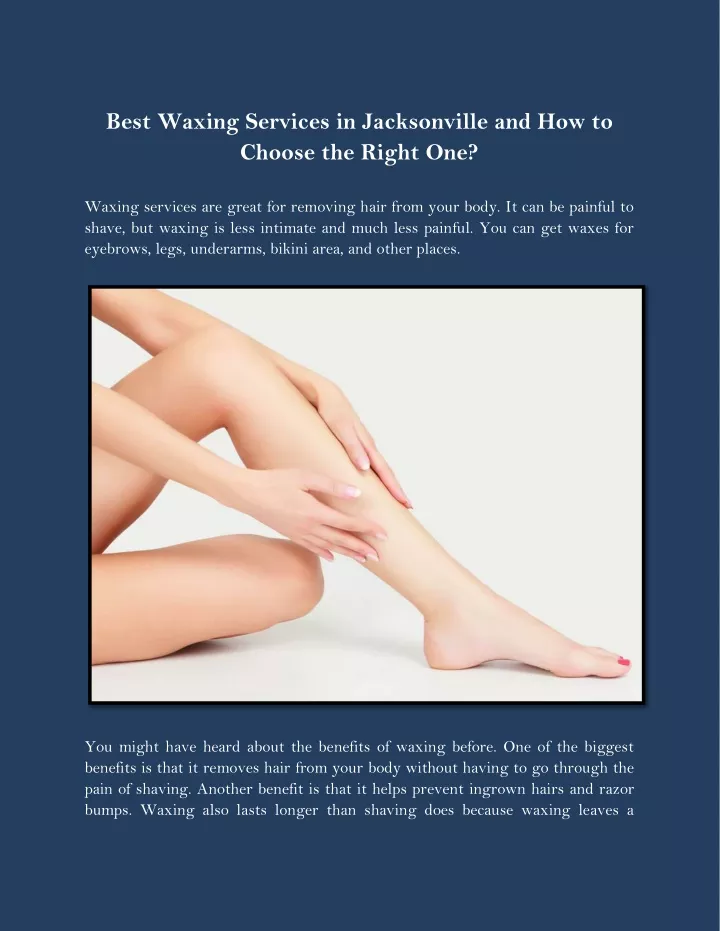 best waxing services in jacksonville