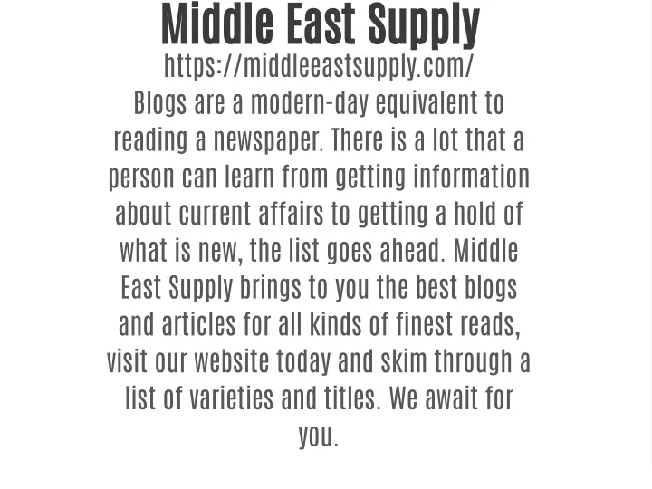 middle east supply https middleeastsupply