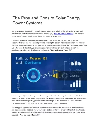 power bi pros and cons