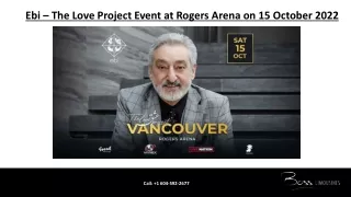 Ebi – The Love Project Event at Rogers Arena on 15 October 2022