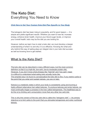 the keto diet everything you need to know