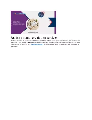 business stationery design services we have