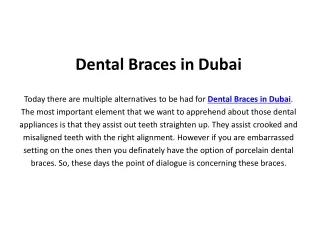 dental braces in dubai