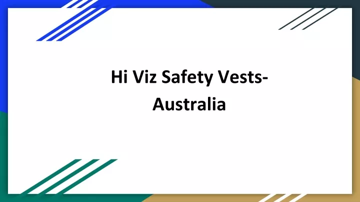 hi viz safety vests australia