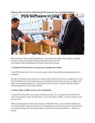 8 reasons why you need a pos point of sale system