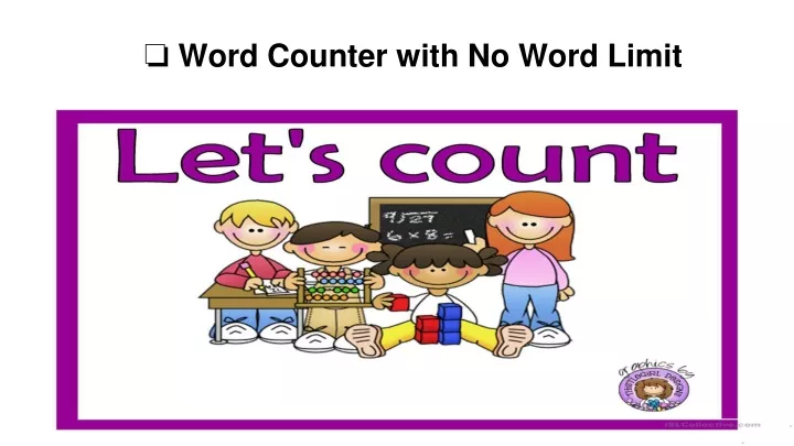 wo rd counter with no word limit