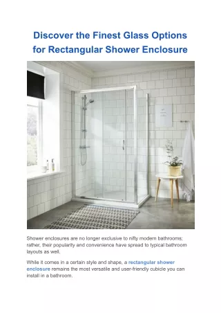 discover the finest glass options for rectangular
