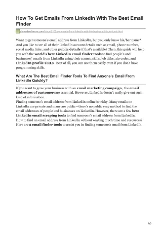how to get emails from linkedin with the best