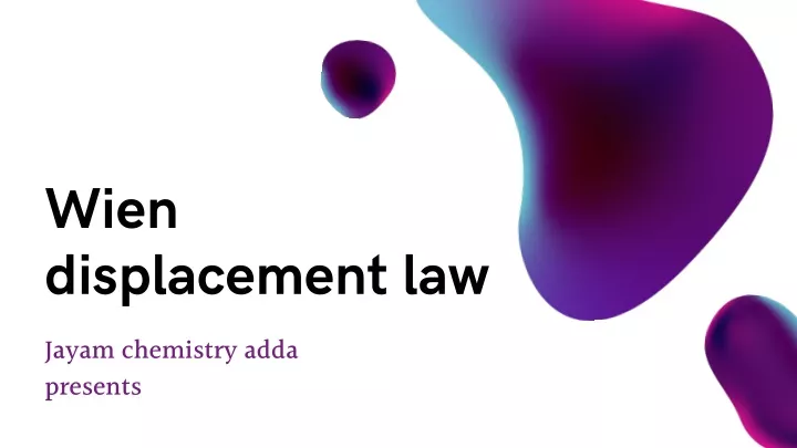 wien displacement law