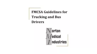 FMCSA Guidelines for Trucking and Bus Drivers