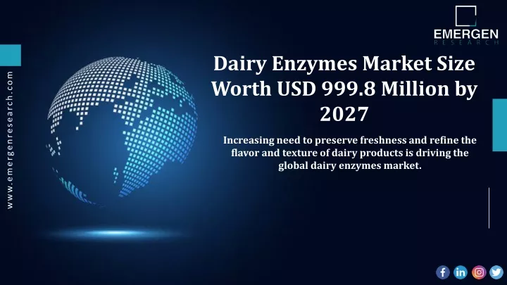 dairy enzymes market size worth usd 999 8 million