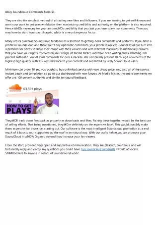 buy soundcloud comments from 3