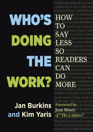 Who s Doing the Work  How to Say Less So Readers Can Do More