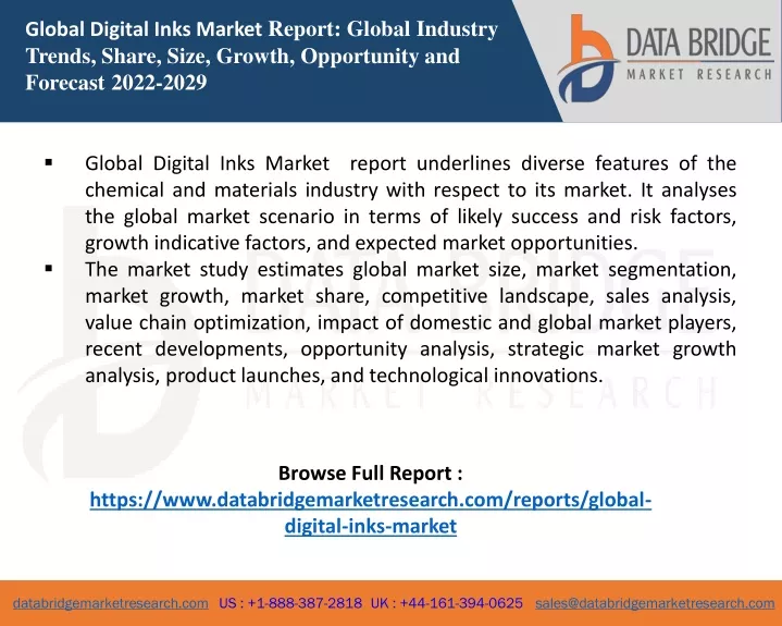 global digital inks market report global industry
