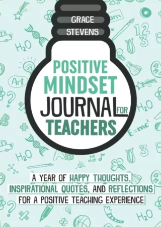 Positive Mindset Journal For Teachers A Year of Happy Thoughts Inspirational