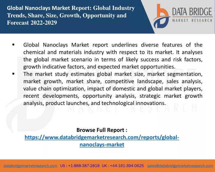 global nanoclays market report global industry